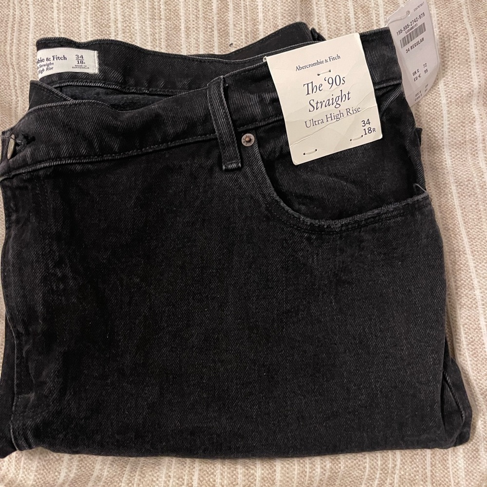 Ultra High Rise Straight Leg Jeans